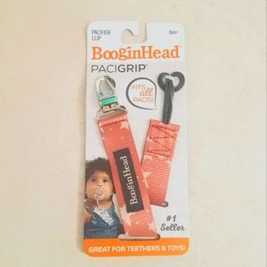 Boogin Head Pacigrip Pacifier Clip, Univeral Loop attaches to All Pacifiers 0m+